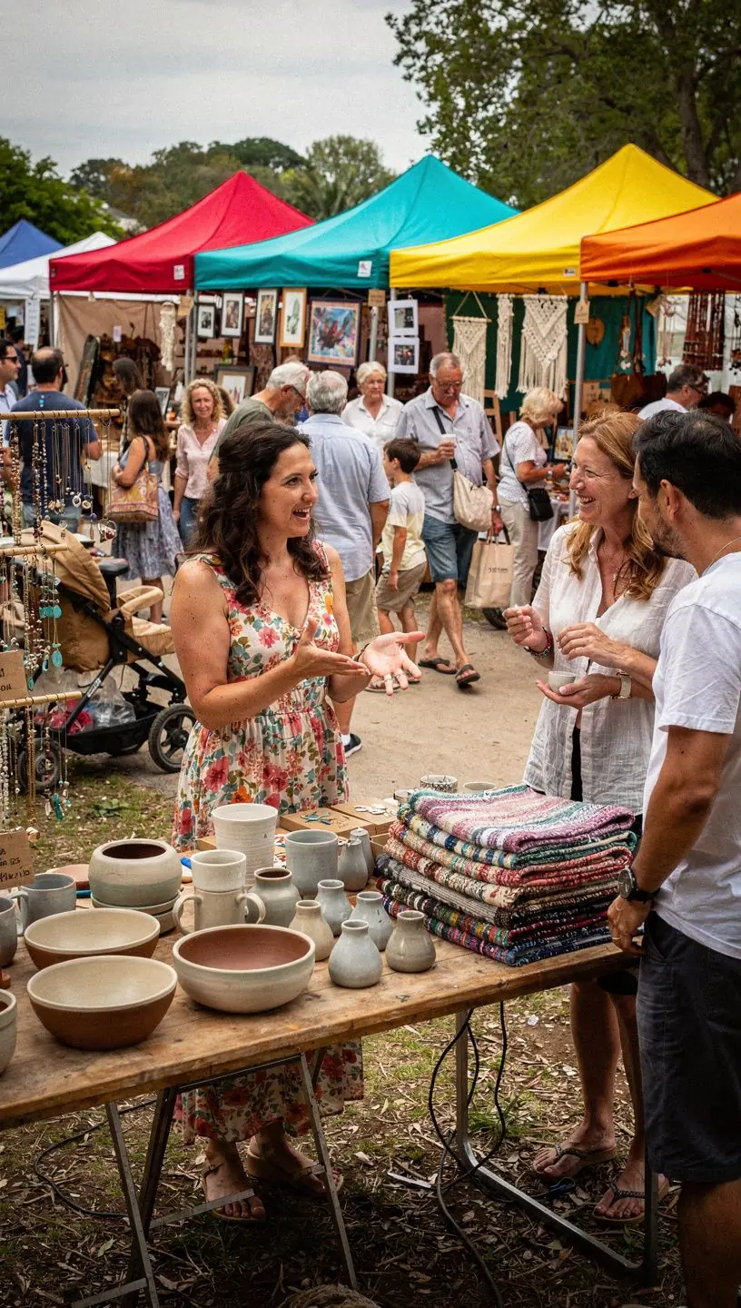 Artistic mural depicting community collaboration and storytelling.