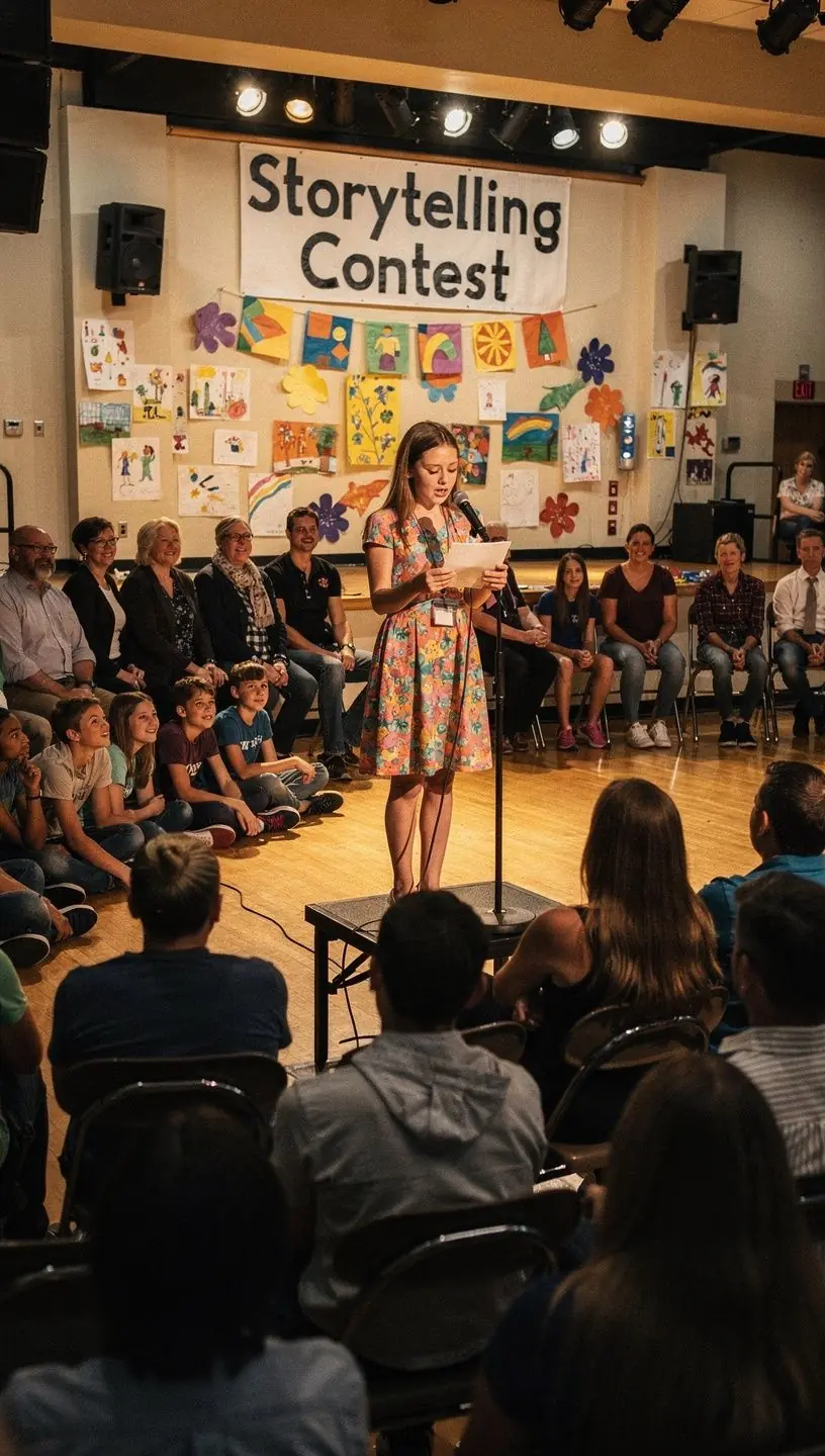 Cultural symbols intertwined with storytelling elements.